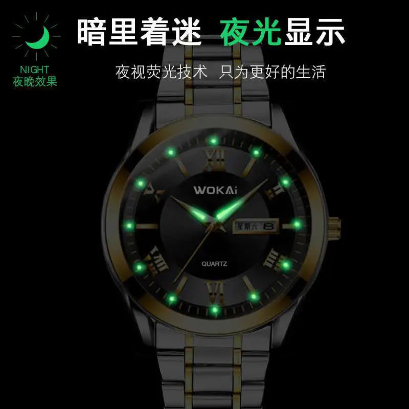 WOKAi DESIGN Quartz Glass Sport Watches Waterproof Classic Fashion Luxury Automatic Watch for Men